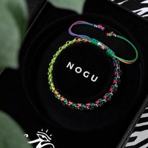 Rainbow and Silver Small Kismet Links Adjustable NOGU Bracelet